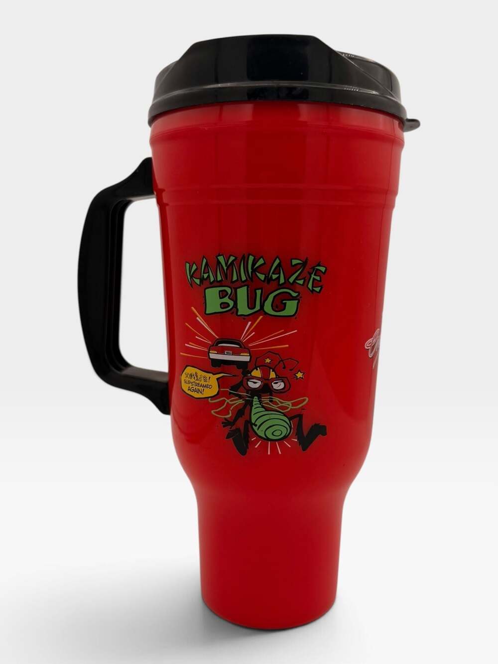 Aladdin Kamikaze Bug The Cross Road Deli Promotional Travel Mug Red 28 oz